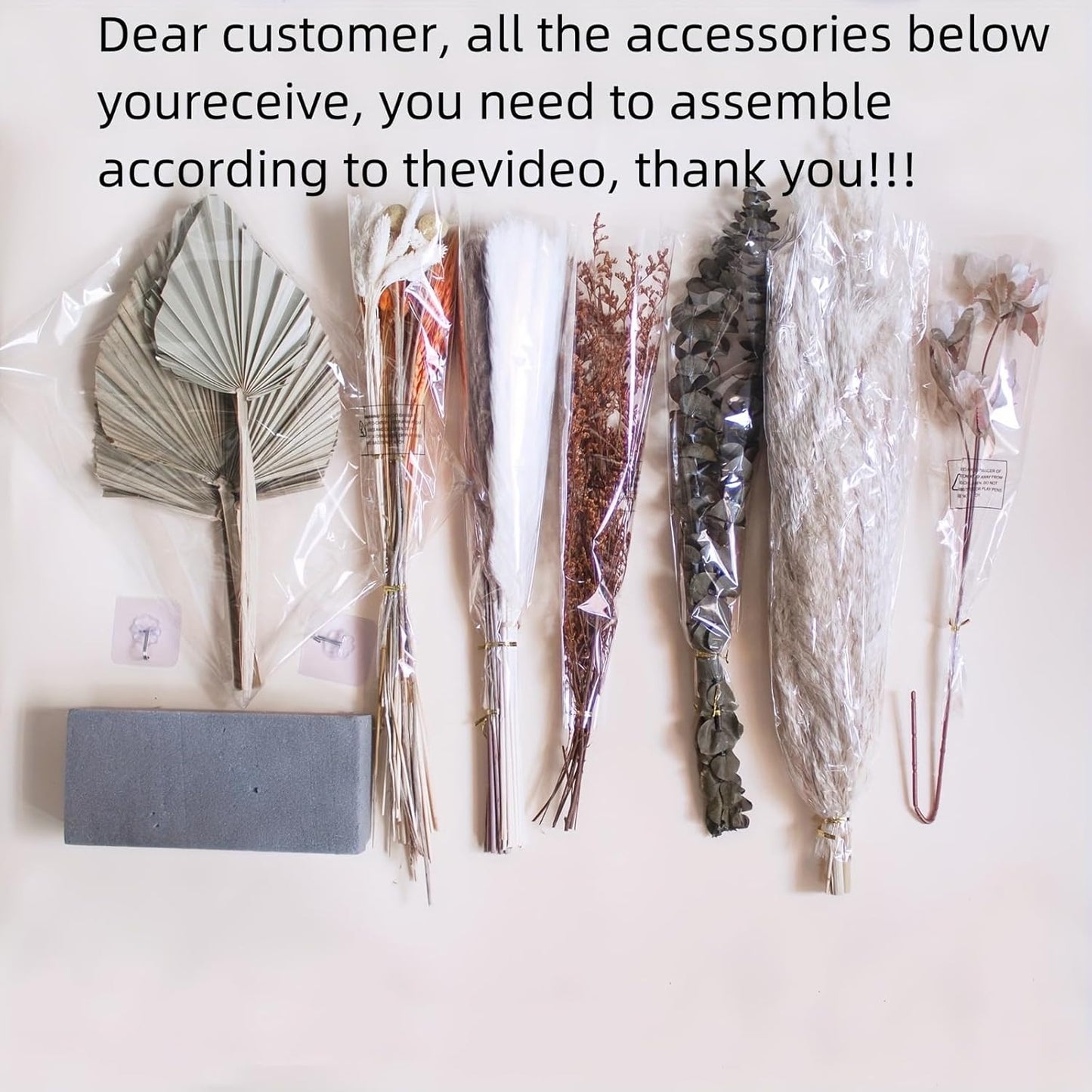 Elegant Boho Wedding Arch Decor - Natural Pampas Grass & Eucalyptus Dried Flower Arrangement for Valentine's Day, Rustic Farmhouse Weddings & Special Occasions