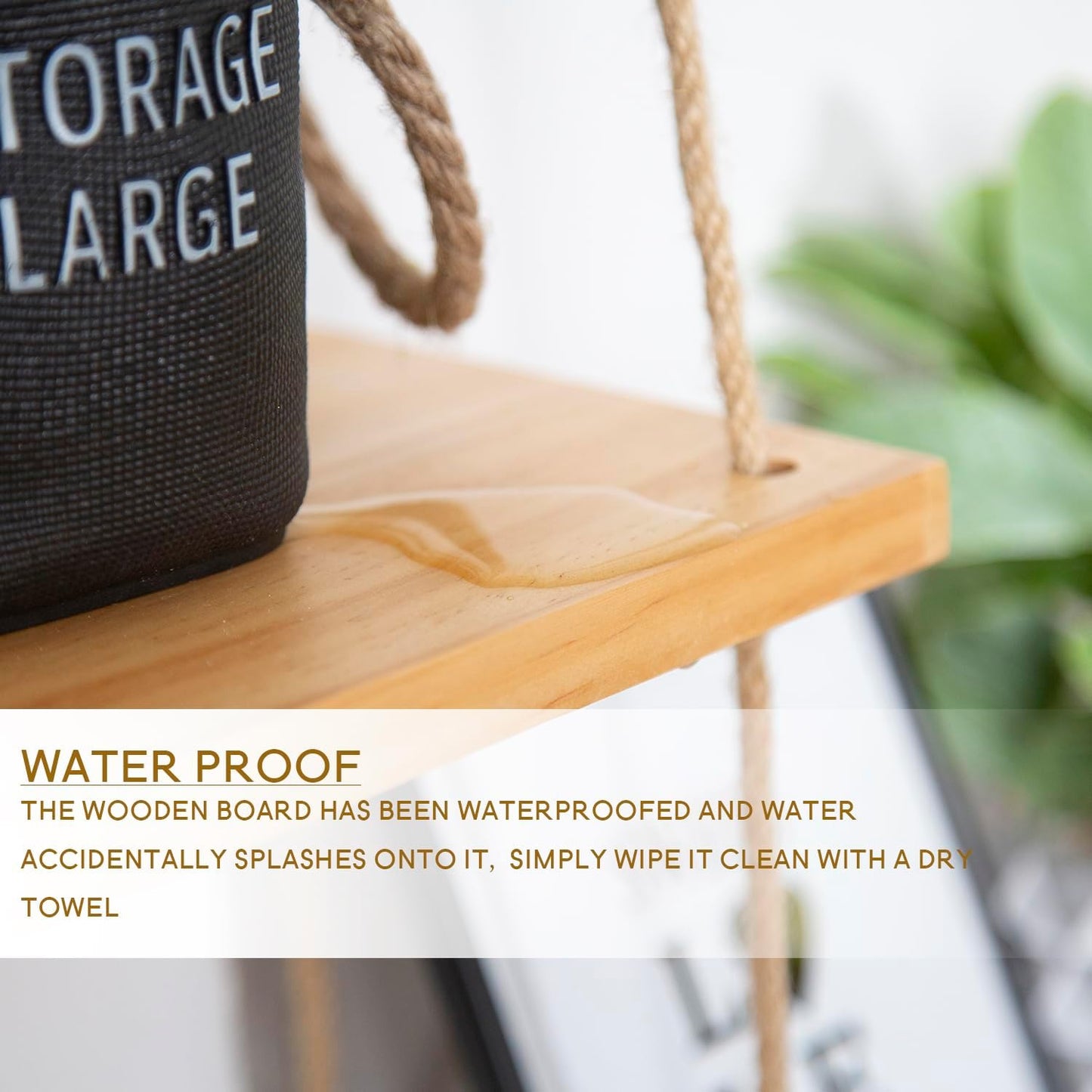 jontell Plant Wall Shelf Macrame Wall Hanging Shelf- Macrame Shelves Handmade Decorative Boho Floating Wall Shelves- Rope Shelf to Organize and Decor for Living Room, Bedroom, Bathroom