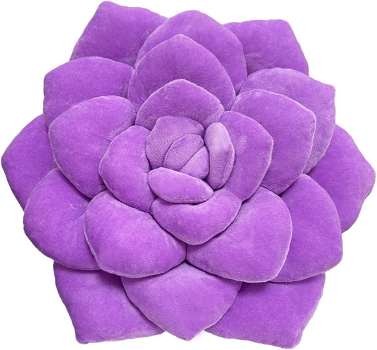 Fleshy Greenery Plush Cushion – Hand-Stitched 3D Flower Throw, Botanical-Shaped Accent for Bedroom, Living Room, and Home Décor 25cm/9.84inch
