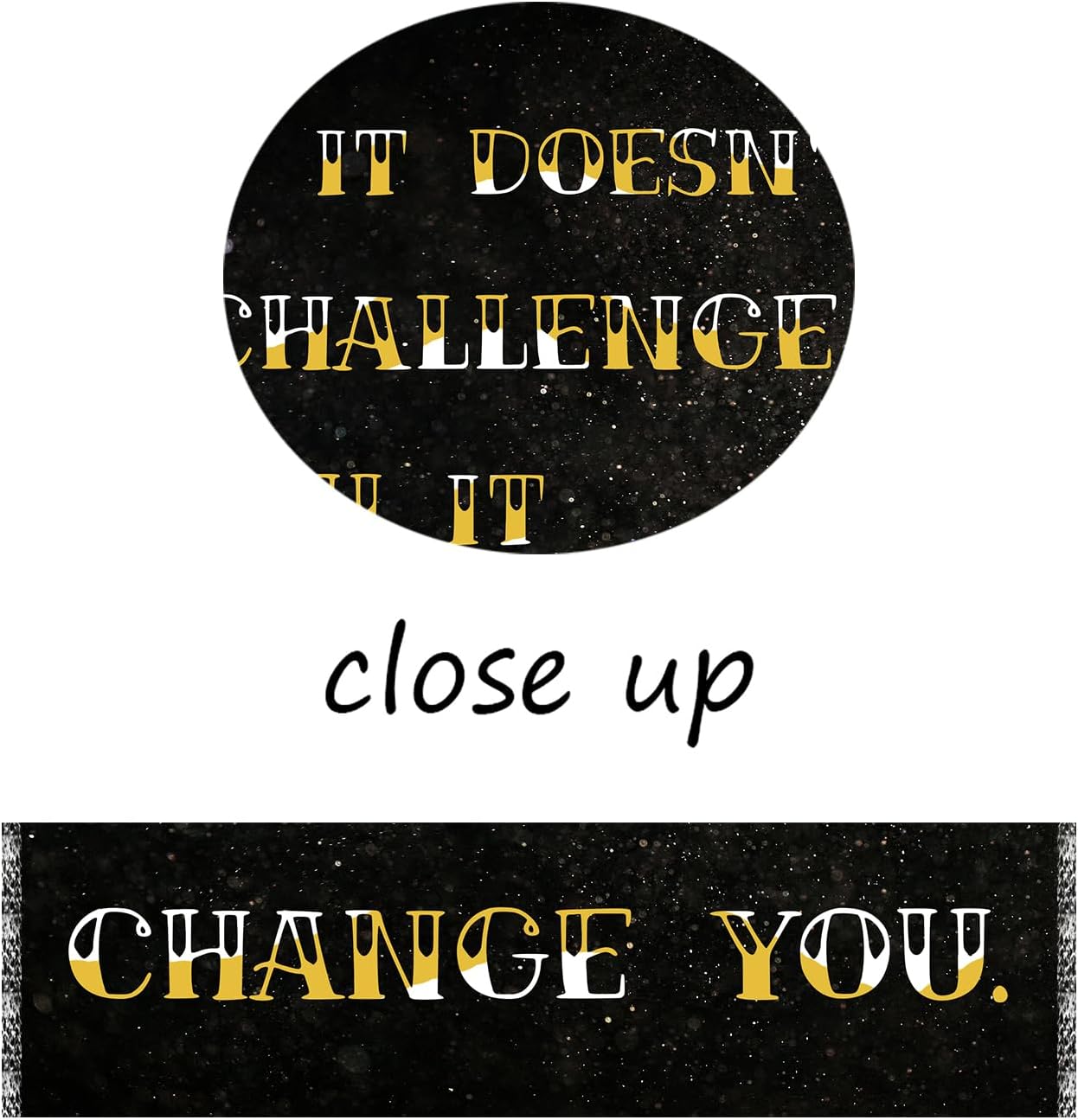 Inspirational Canvas Wall Art Motivational Challenge Print Poster for Office Wall Decor Picture Wooden Framed Artwork for Women Men Home Bedroom Decoration Ready to Hang [12''W X 18''H]