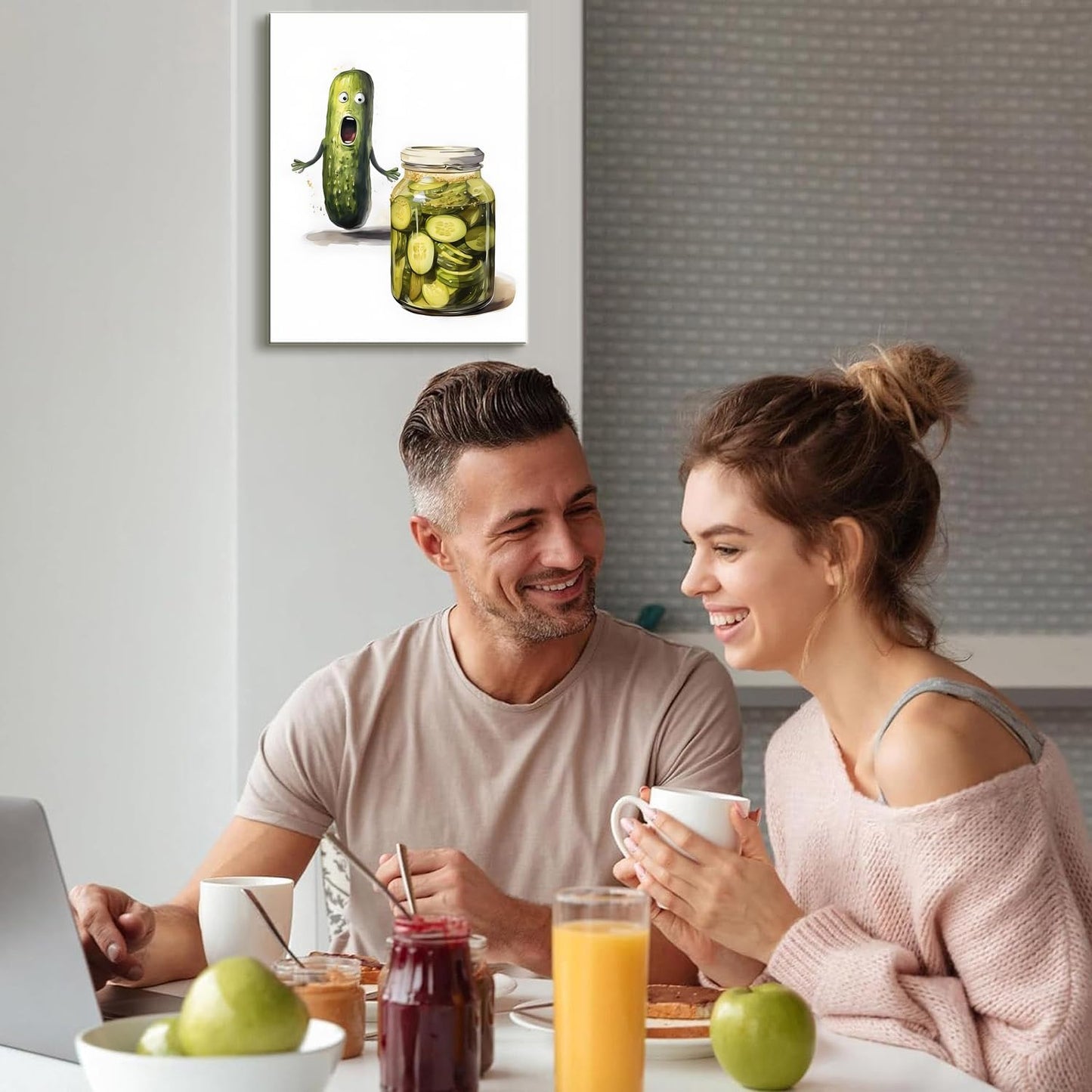 Kitchen Wall Decor funny Canvas Wall Art Vintage Painting Picture for Modern Home Dining Room Contemporary Artwork Decoration Kitchen Canvas Wall Art for Dining Room Decorative A-382