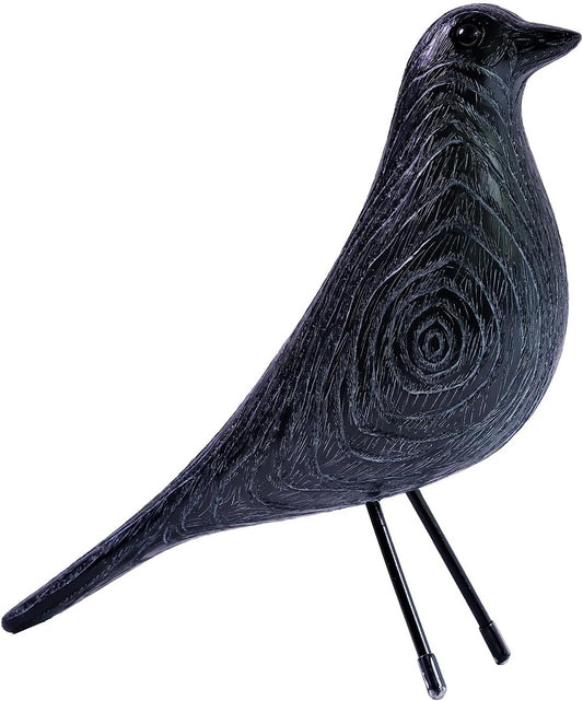 Mid Century Home Decor, House Bird, Adornment Office Home Decor, Desk Dove Ornament, Arts Pigeon Gifts, Replica Sculpture(Woodgrain, White Stripe)