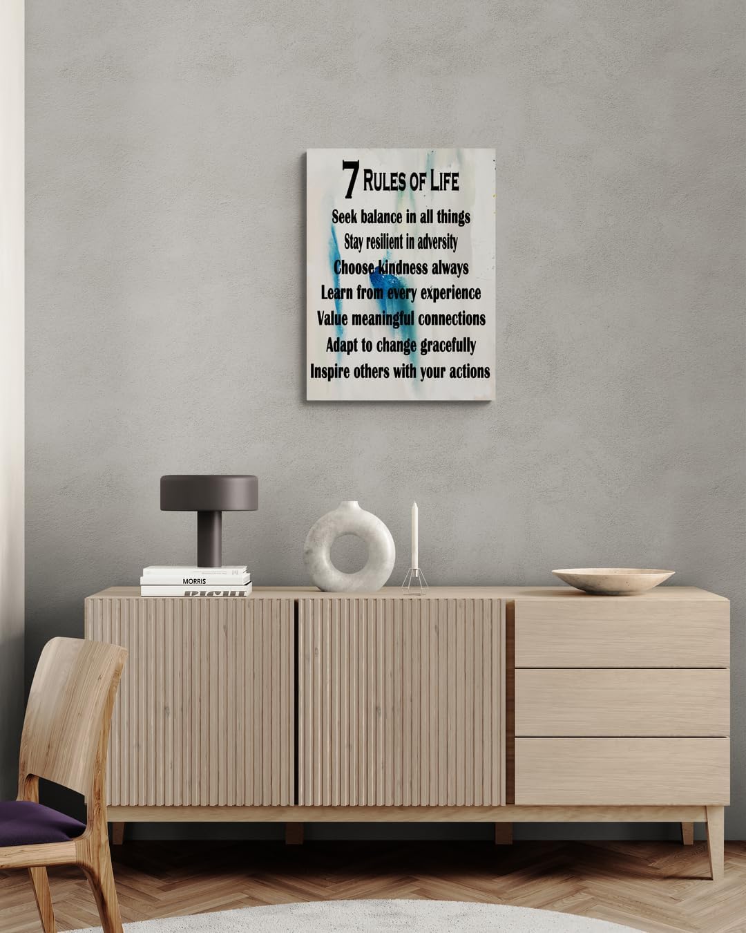 GoForArt Dream Big Motivational Canvas Wall Art, Inspirational Famous Quote Bedroom Living Room Decor, Positive Modern Landscape Mountain Office Dorm Room Poster Print (White04, 18.00" x 24.00")