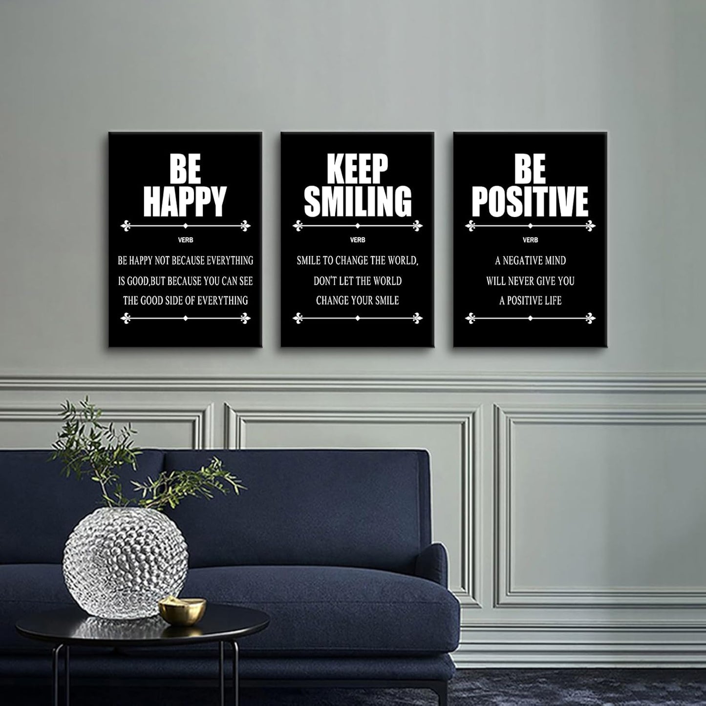Inspirational Canvas Wall Art Home Decor 3 Pieces Motivational Entrepreneur Poster Print Positive Picture Painting Artwork for Living Room Gym School Office Stretched and Framed [60''Wx28''H]