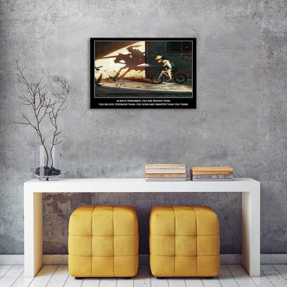 Inspirational Office Wall Decor Motivational Success Canvas Wall Art You Seem And Smarter Than You Think Posters Prints Entrepreneur Quote Wall Picture Paintings Artwork Home Framed[12''W X 18''H]