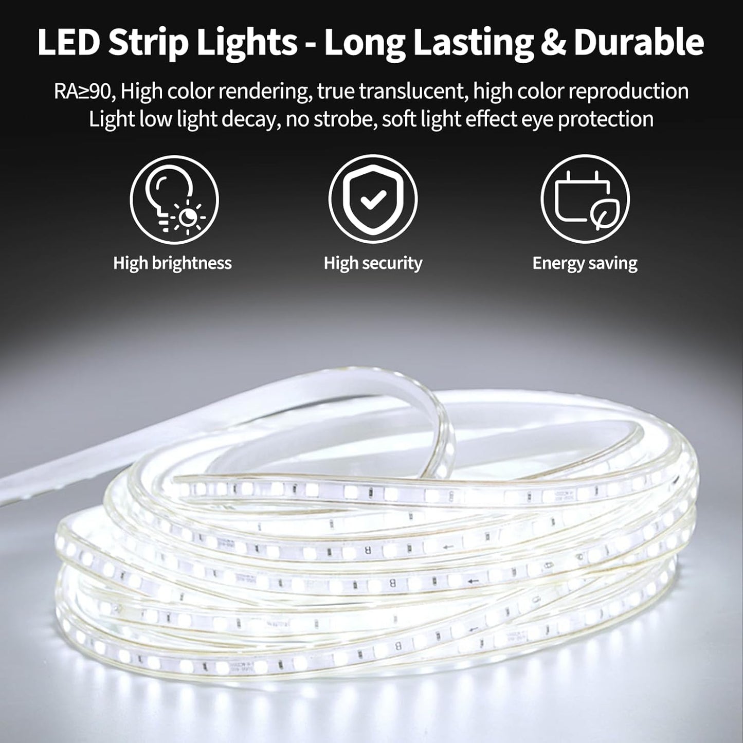 Koonmi 38"x26" LED Mirror for Bathroom, 90CRI Anti-Fog Vanity Mirror with Front and Backlight, Shatter-Proof Wall Mirror with Light, Easy Install Lighted Mirror for Modern Bathroom (IP65)