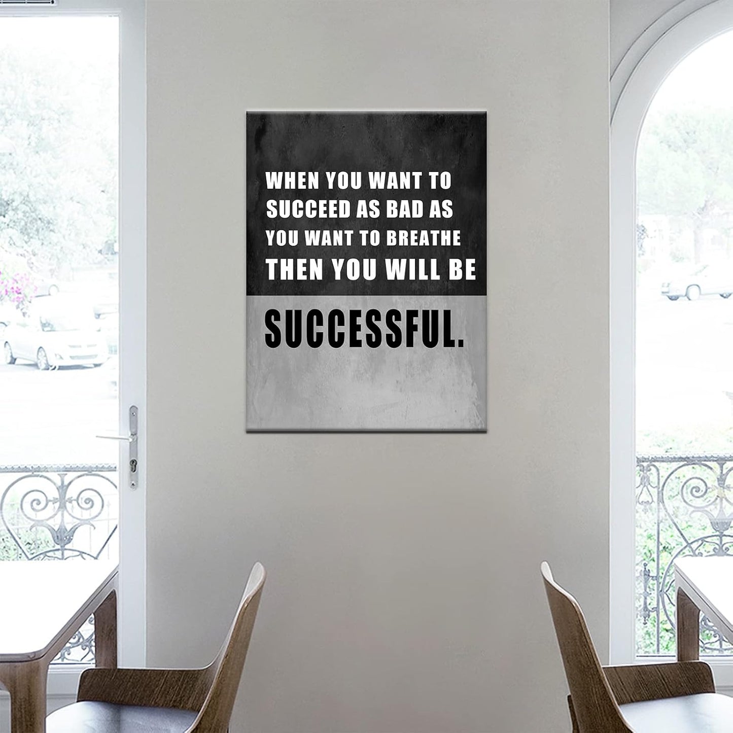 GoForArt Dream Big Motivational Canvas Wall Art, Inspirational Famous Quote Bedroom Living Room Decor, Positive Modern Landscape Mountain Office Dorm Room Poster Print (Motivational-06, 18.00" x 24.00")