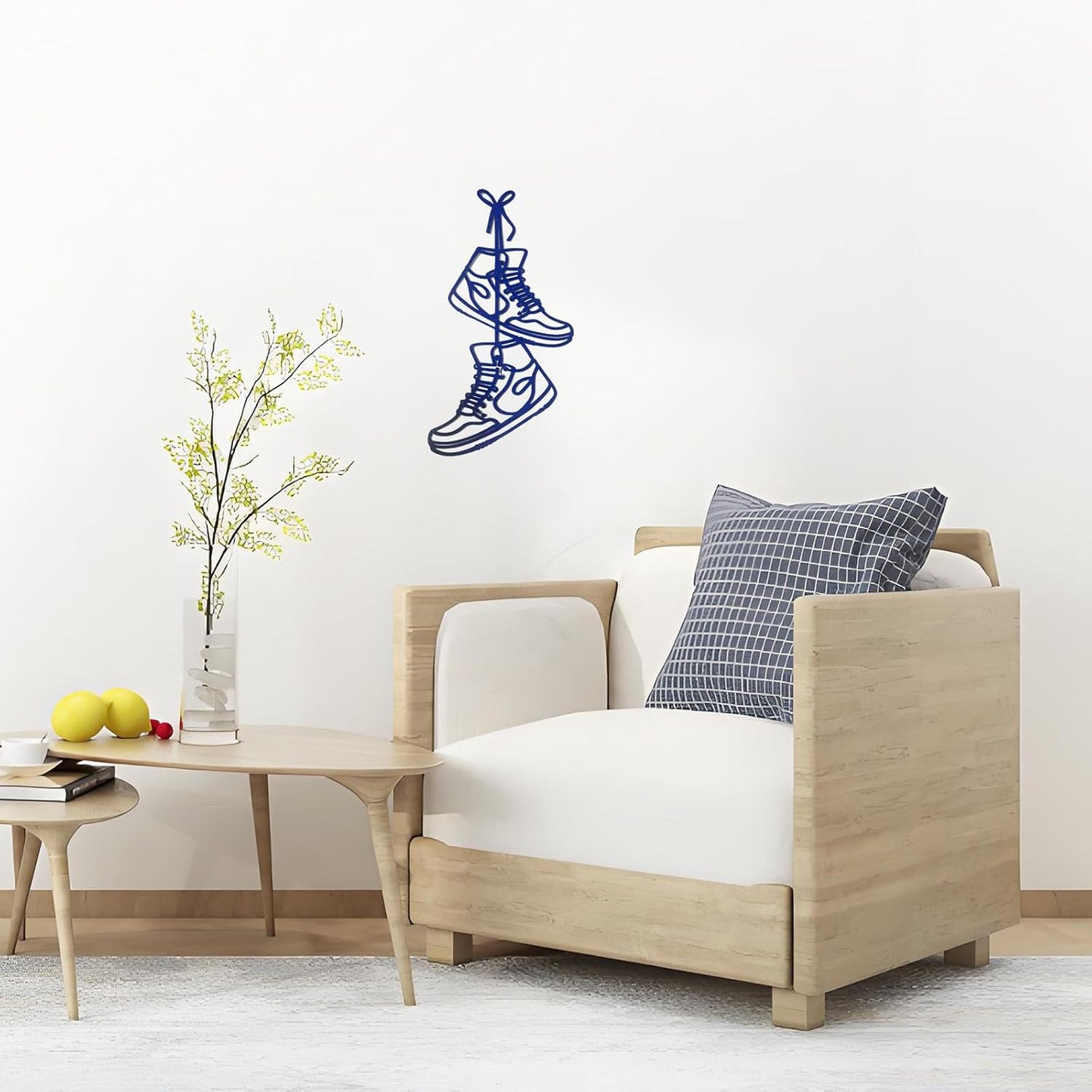 FZFQWRSH Metal Sneaker Wall Sculpture Art - Modern Boys & Teens Room Decor for Bedrooms, Unique Graduation Gift for Sneaker Lovers, Durable Home Décor Accent with Sports Theme