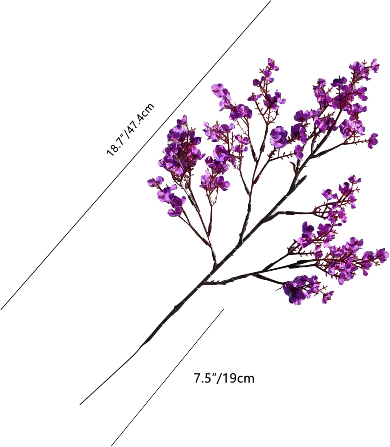 Mandy's Purple Artificial Baby’s Breath Flowers 6 Bundles Silk Gypsophila with Bendable Stems for Fall Centerpiece Wedding Decor and Table Arrangements