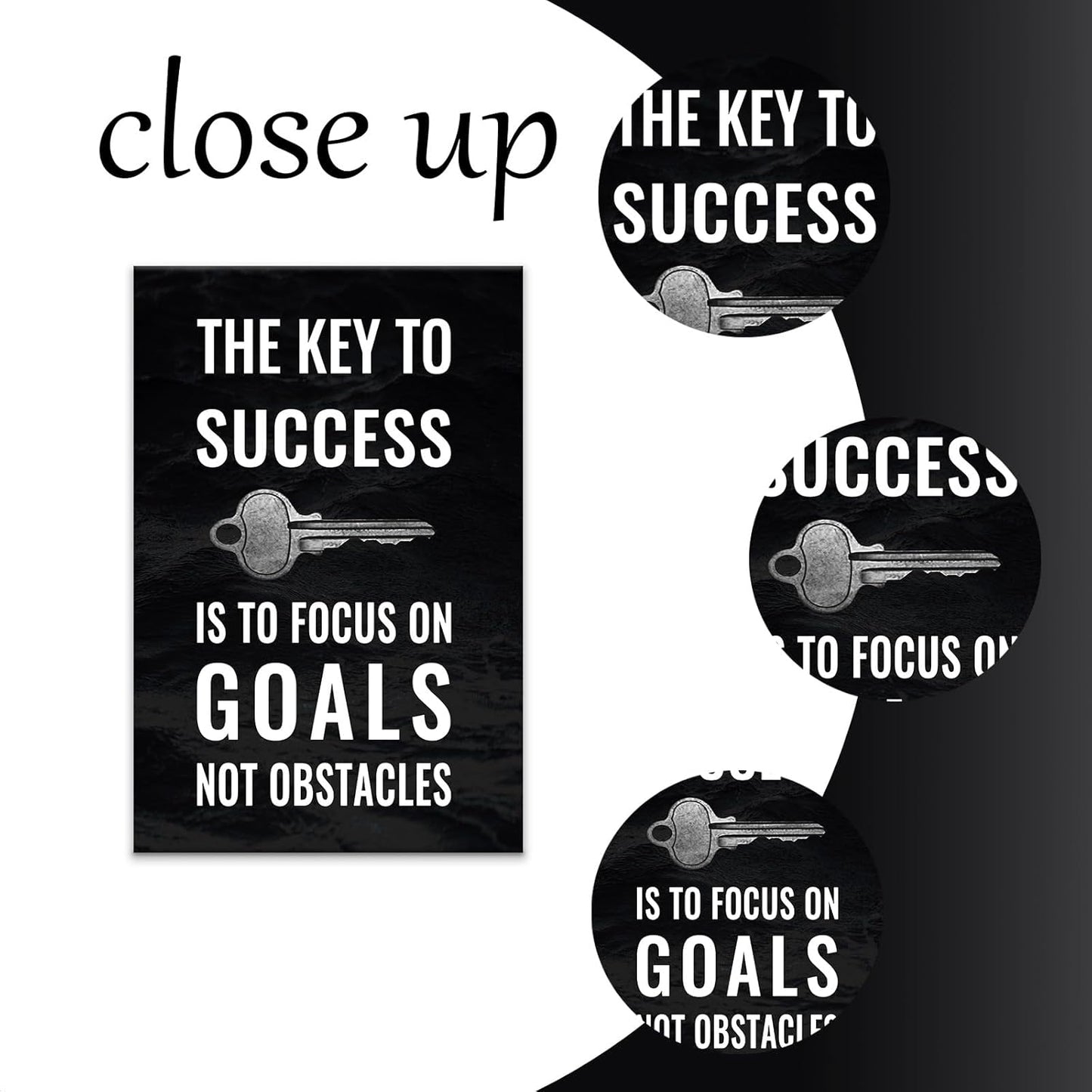 Inspirational Canvas Wall Art for Home Motivational Success Motto Painting Poster Positive Energy Picture Print Wall Decor Artwork for Bedroom Teens Room Classroom Stretched and Framed [12''W X 18''H]