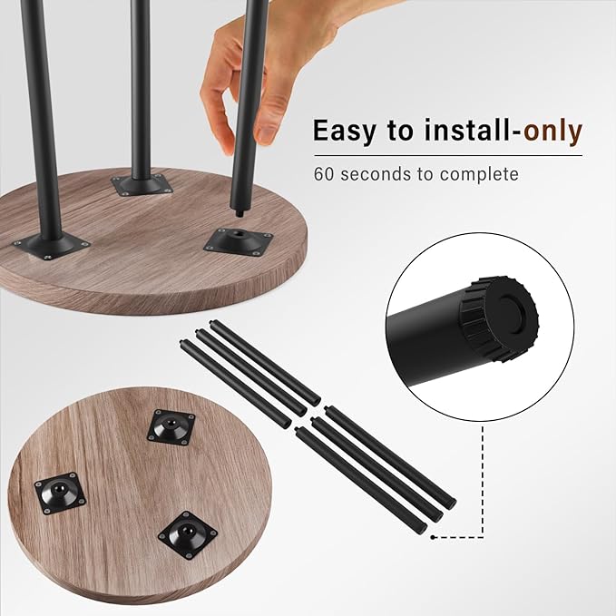 Plant Stand Indoor 2 Pack: Corner Wood 20 Inch Plant Stand Mid Century Modern Decor - Small Round Plant Table for Indoor Plants - Outdoor Plant Holder for Patio Living Room Bathroom Office (Grey Wood)