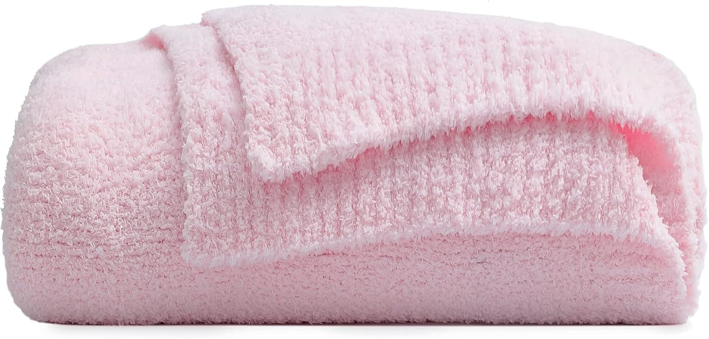 bearberry Super Soft Fluffy Throw Blanket Lightweight Cozy Warm Throw Blankets for Couch Bed Sofa All Season (Pink, 50”x60”)