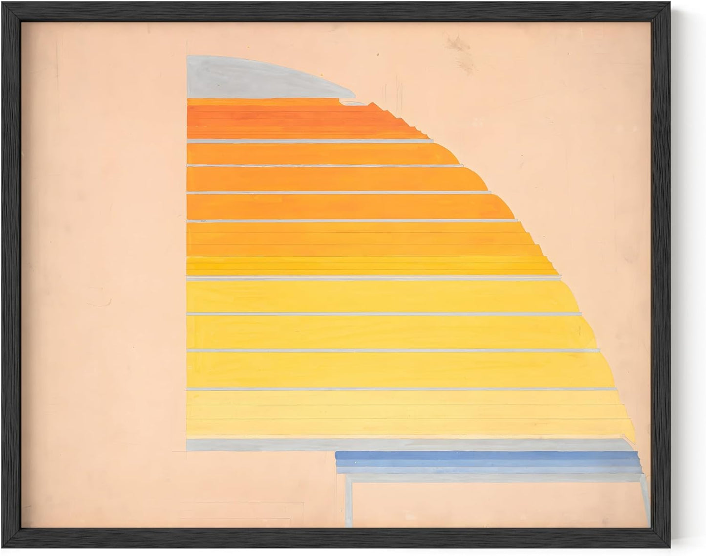 HAUS AND HUES Colorful Abstract Wall Art - Minimalist Retro Picture for Living Room Decor, Red and Pink Modern Wall Art Painting (Winold Reiss, Unframed, 16x20)