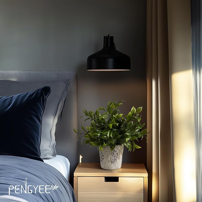 3 Pack Artificial Plants in Cement Planter (11.42/10.83/9.21 Inch) - Fake Plants Indoor Outdoor, Small Realistic Greenery for Home Decor, Bathroom, Bedroom, Kitchen & Office