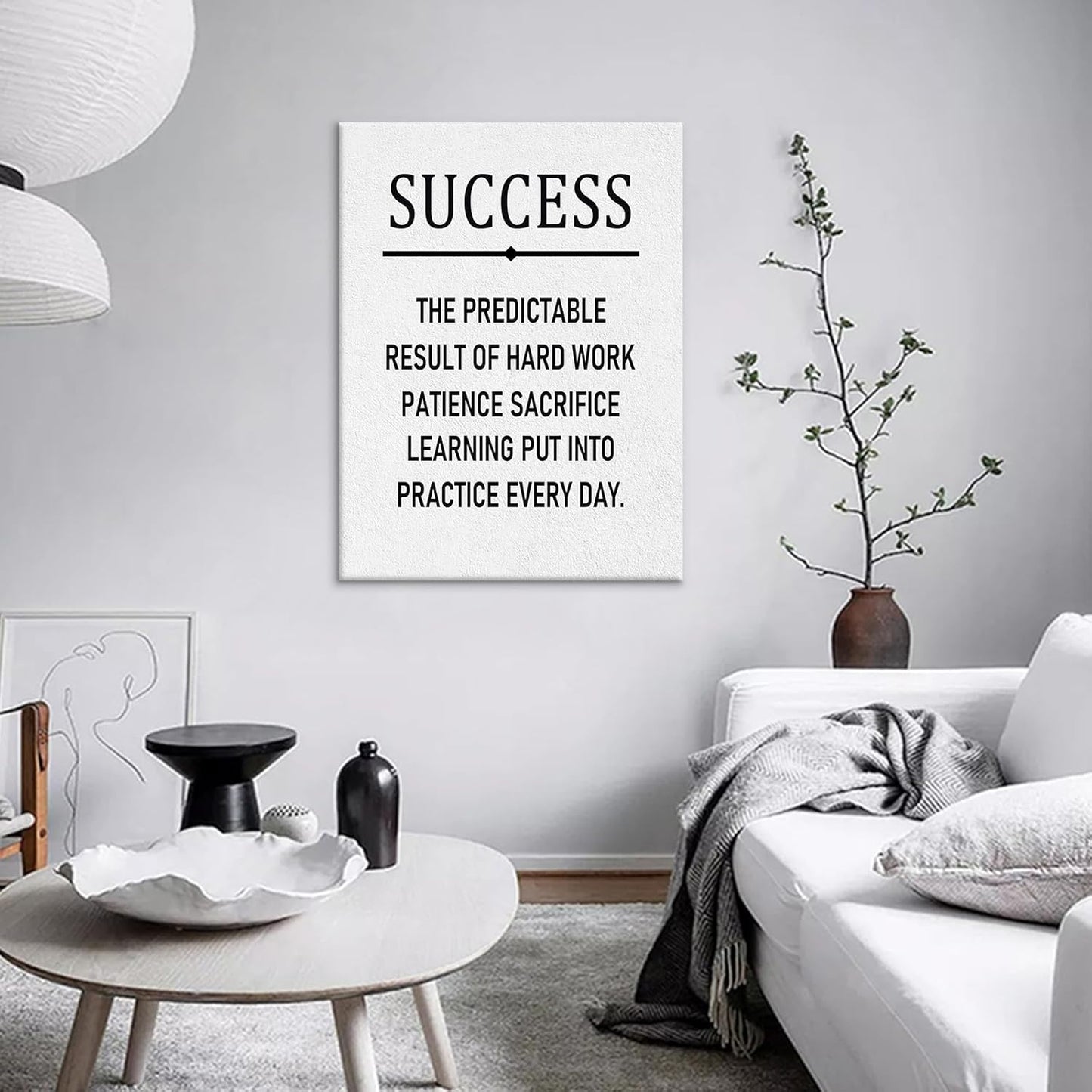 Inspirational Canvas Wall Art Success Motivational Entrepreneur Quotes Poster Print Artwork Picture Painting Wall Decor for Modern Home Bedroom Teens Room Office Stretched and Framed [12''Wx18''H]