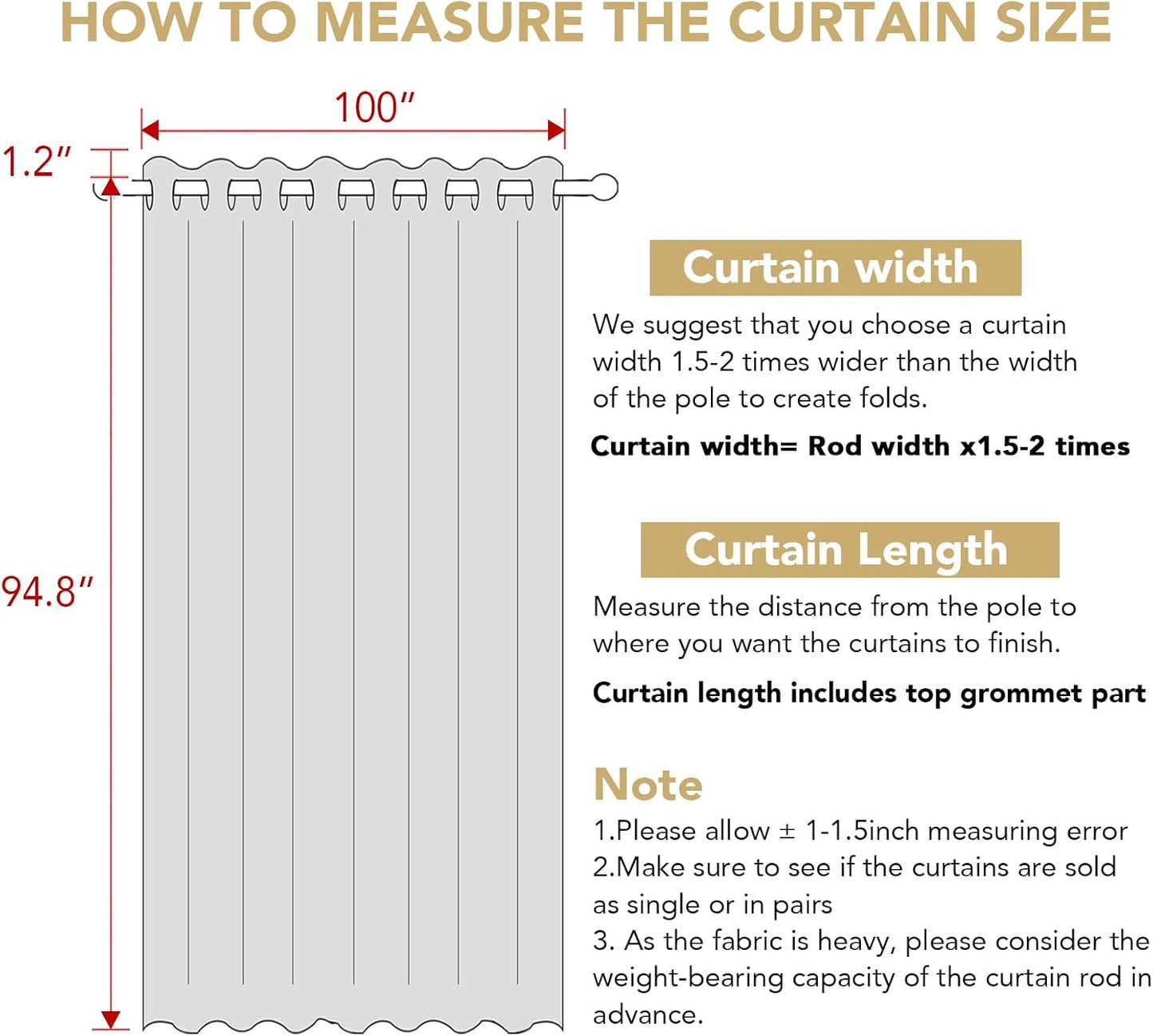 H.VERSAILTEX Blackout Curtains Durable Thick Textured Polyester Blackout Patio Door Curtain Anti Rust Grommet Extra Wide Sliding Door Curtain Panel, W100 x L96 inch - Natural