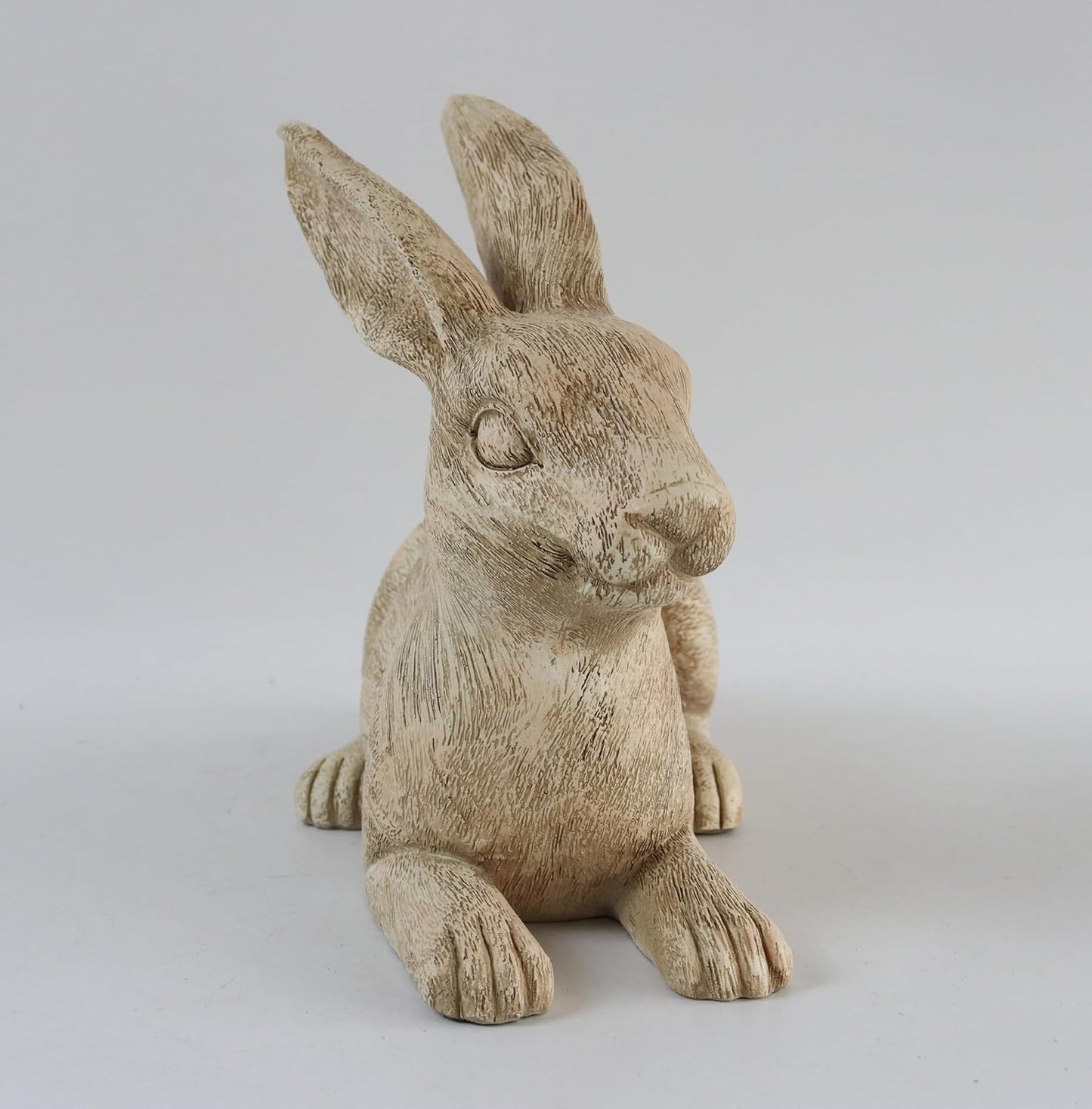 Hymmah Rabbit Statue Sculpture Home Decor Rustic Home Decorations for Living Room, Boho Resin Animal Collectible Figurines for Indoor Decor