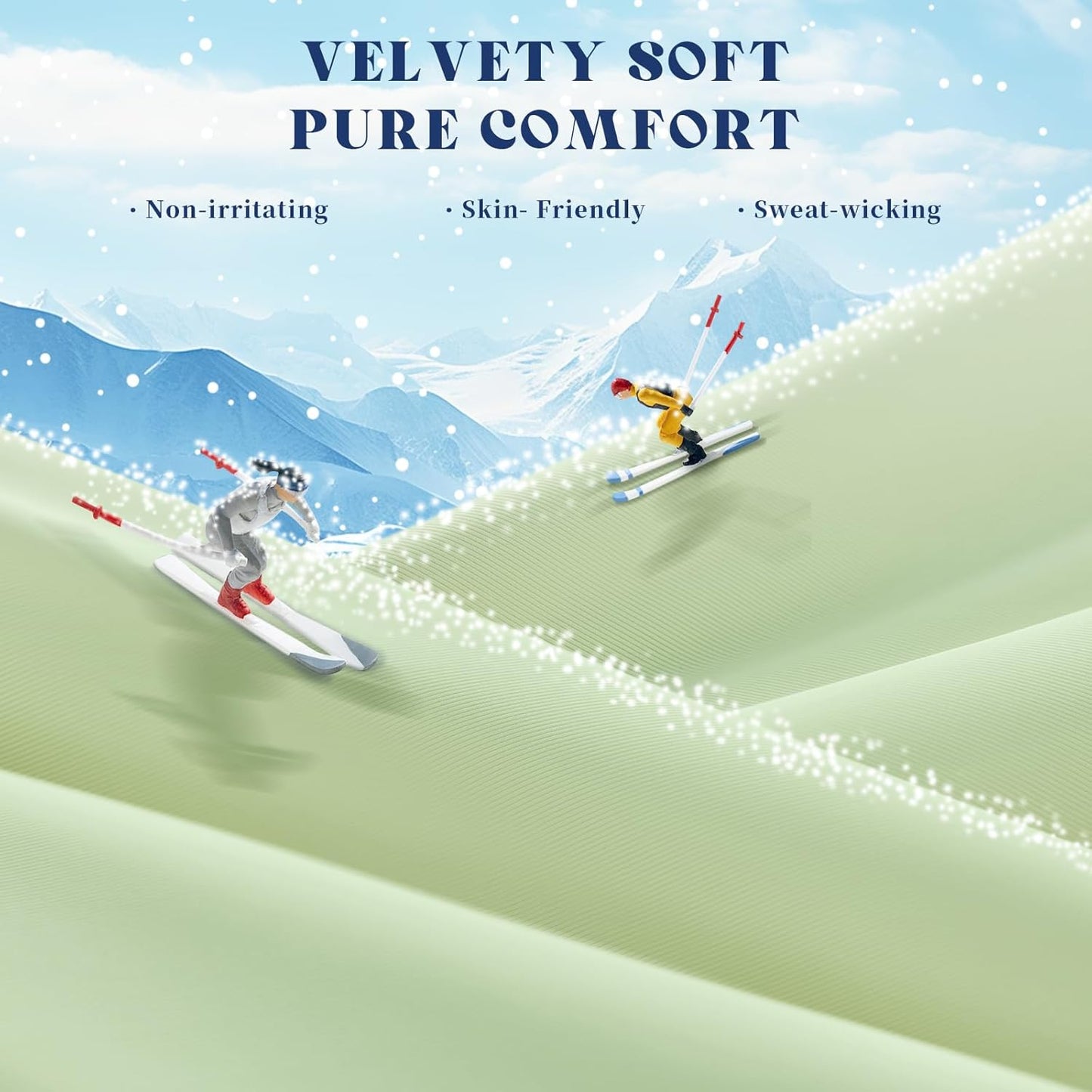 Cooling Comforter Twin Size, Double-Sided Cooling Blanket for Hot Sleepers & Night Sweats, Arc-Chill Q-Max > 0.4 Breathable Ice Blanket, Lightweight Cold Comforter (68''x90'', Light Green)