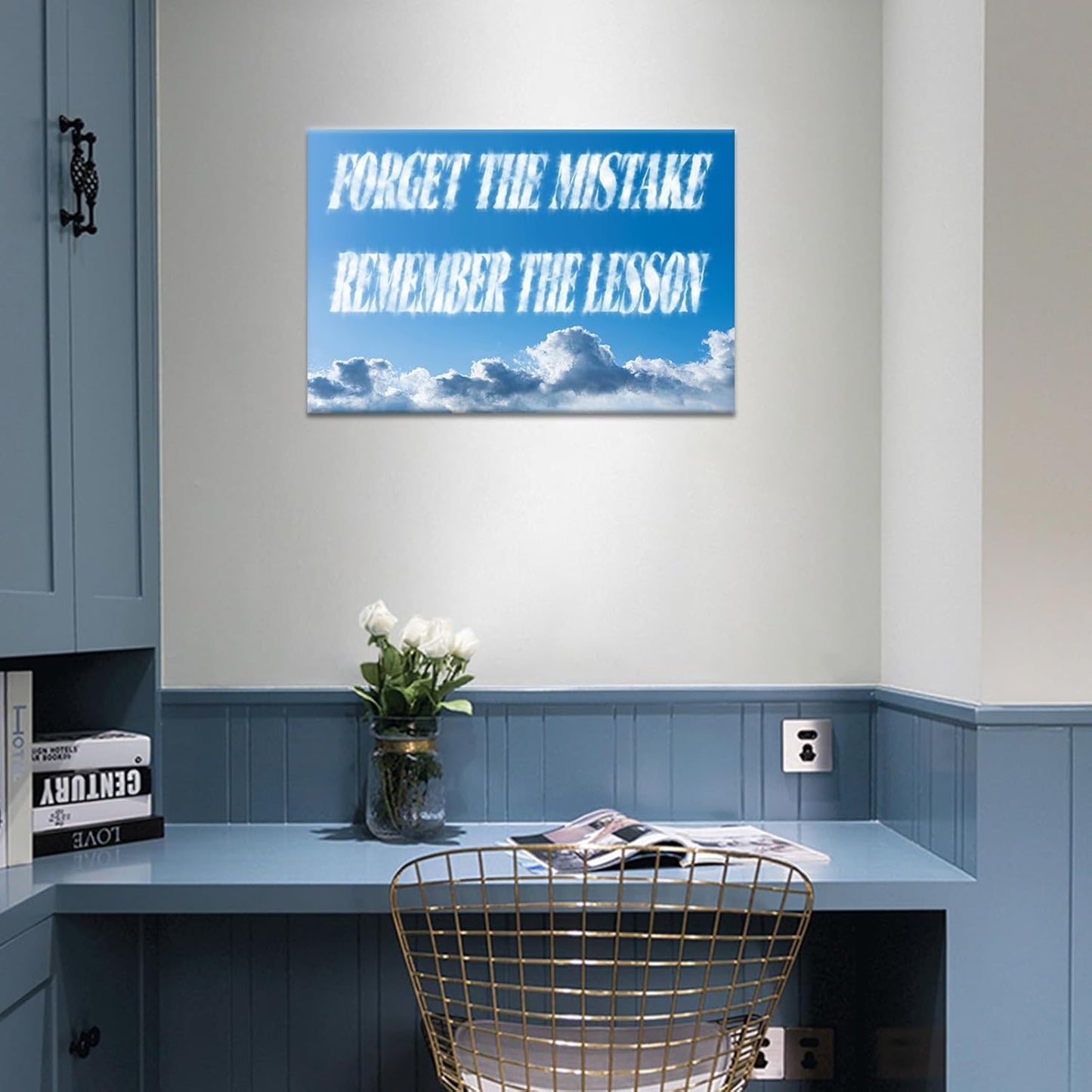 Inspirational Canvas Wall Art Office Decor Poster Print Motivational Entrepreneur Quotes Inspiring Theme Picture Painting Artwork for Modern Home Bedroom Teens Room Ready to Hang [18''Wx12''H]