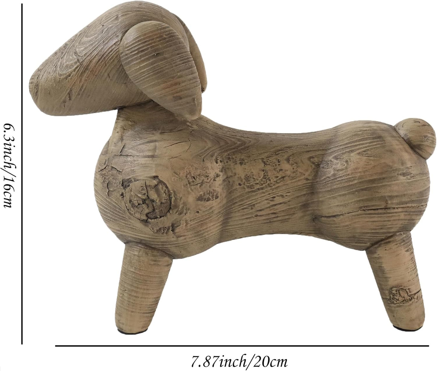 Hymmah Dog Home Decor Statue Rustic Home Decorations for Living Room, Boho Sculpture Resin Animal Collectible Figurines for Indoor Decor