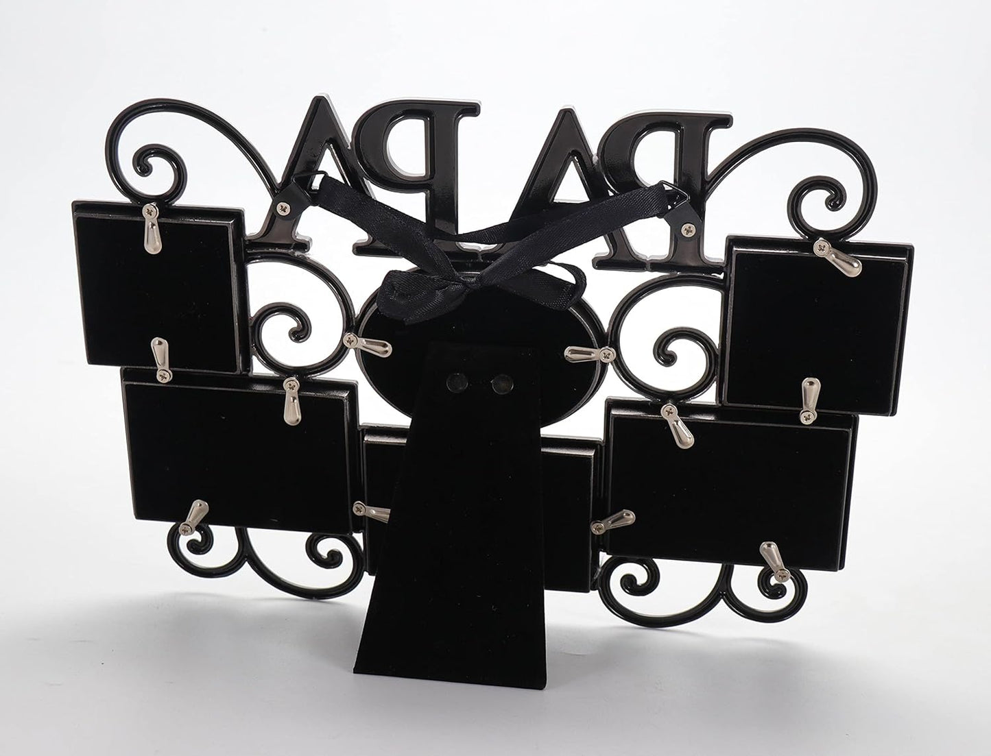 LASODY Papa Picture Frame,Cherish Every Memory,6 opening photo collage,Antique Silver,Father Day GiftsLasody Fathers Day And Mothers Day Collage Picture Frame (3”X2“+2“x2", Papa)