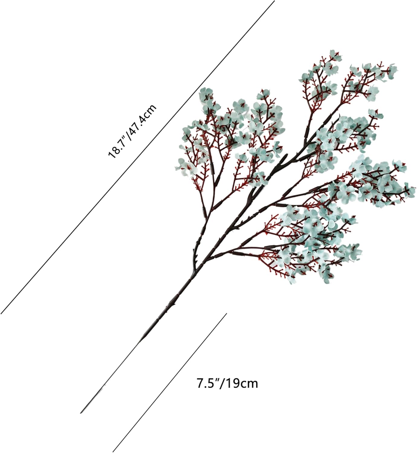 Mandy's Light Blue Artificial Baby’s Breath Flowers 6 Bundles Silk Gypsophila with Bendable Stems for Fall Centerpiece Wedding Decor and Table Arrangements