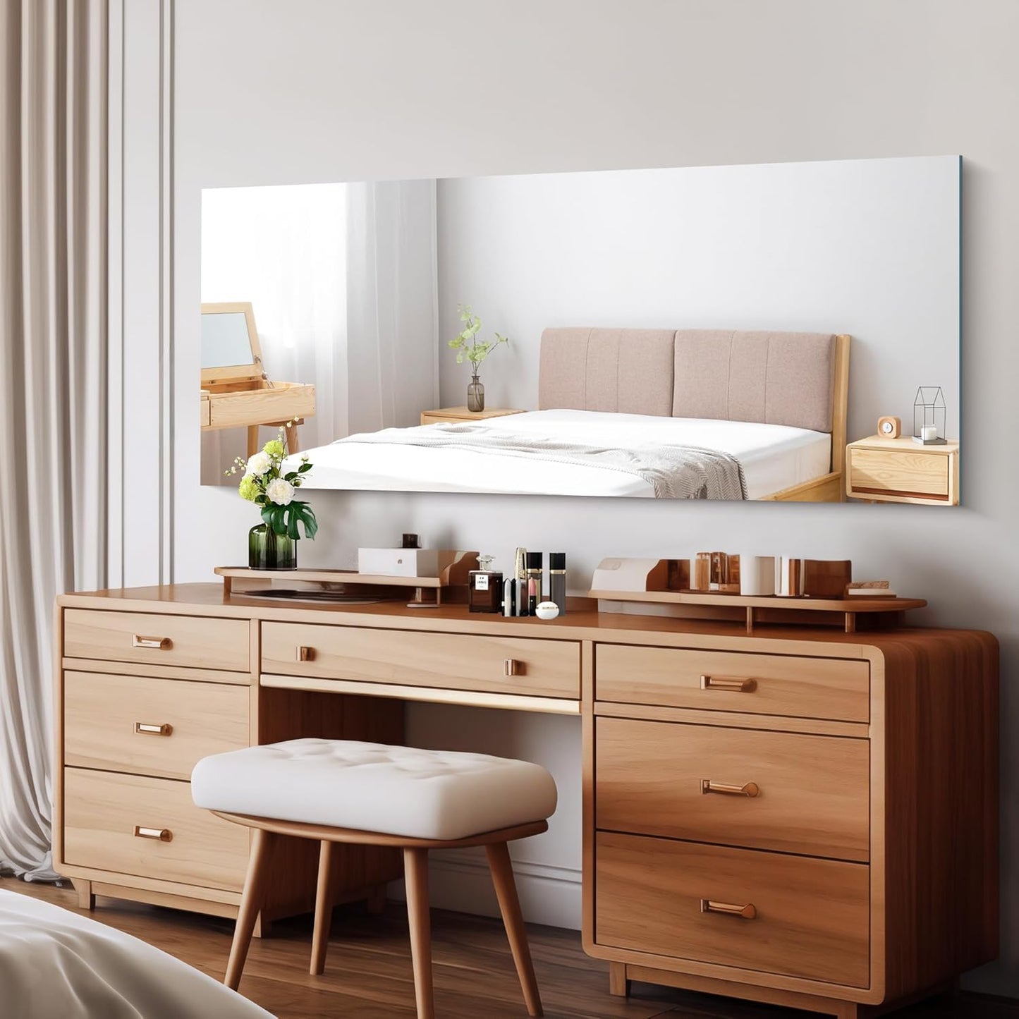 Frameless Mirror, 24x60 Inch Large Bathroom Mirrors for Wall, Upgraded Shatterproof Rectangle Vanity Mirror Over Sink with Polished Edge for Bathroom,Bedroom,Living Room and Entryway