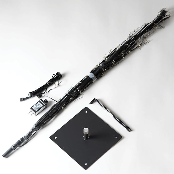 4 Ft Black Fairy Light Tree Artificial Tree Bedrom Décor Black Home Decor, 390 Warm White LED Lights