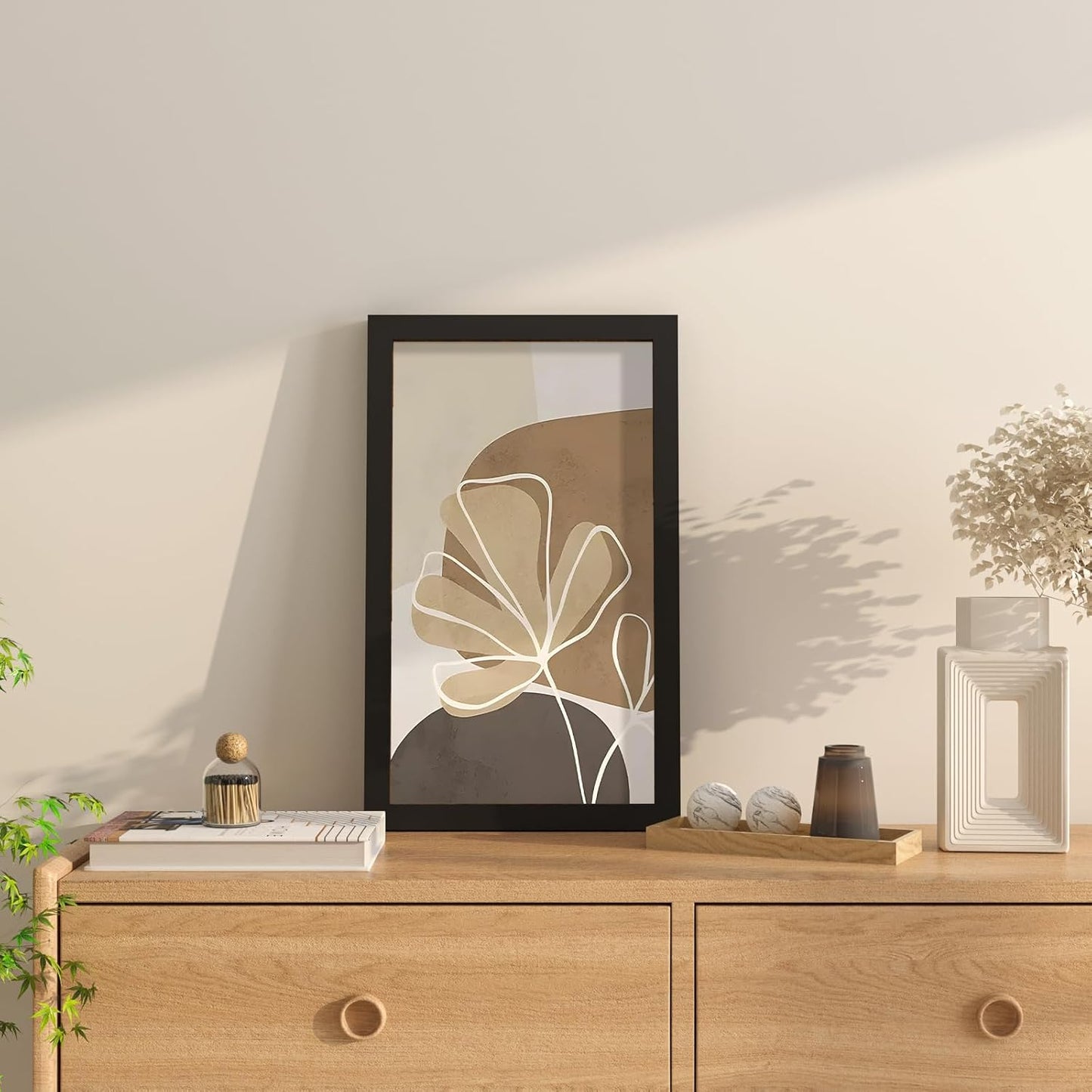 KINLINK 8.5x14 Picture Frame Black, Solid Wood Frames with Acrylic Plexiglass, Tabletop and Wall Display Photo Frame, Set of 4