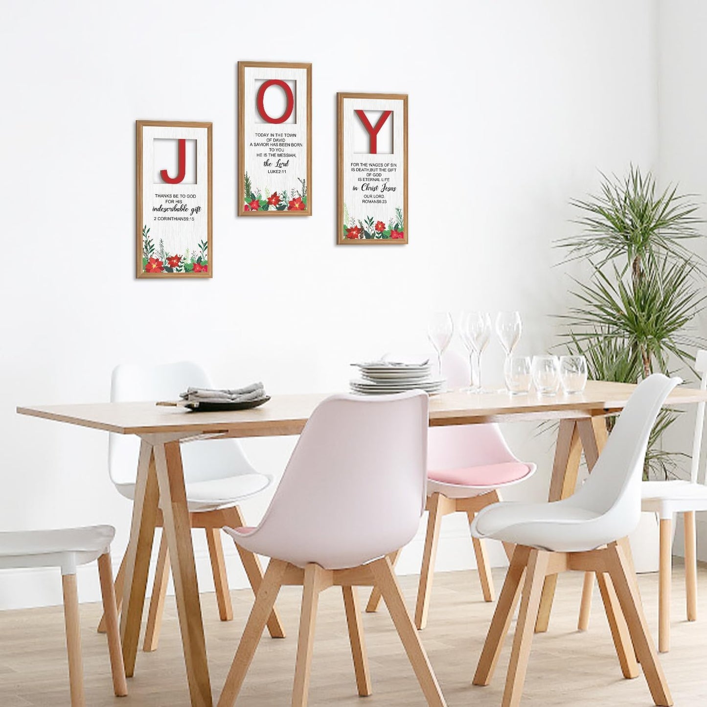 IARTTOP 3 Pcs Boho Scripture Wall Decor Bible Verse Wooden Wall Art Bohemian Minimalist Hanging Decor Religious Christian Artwork for Christmas Church Prayer Bedroom Decoration 7.9 x15.8 Inch