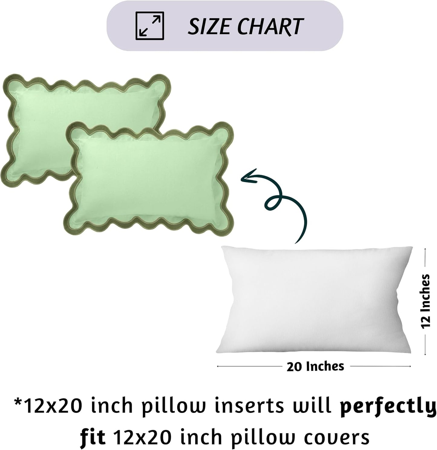 Folkulture Throw Pillow Covers | (12 x 20) Set of 2 Lumbar Pillow Decorative | Couch Pillows for Living Room | Cute Outdoor Pillows, Green Pillow Covers | Throw Pillows for Couch, Green Pillow Covers