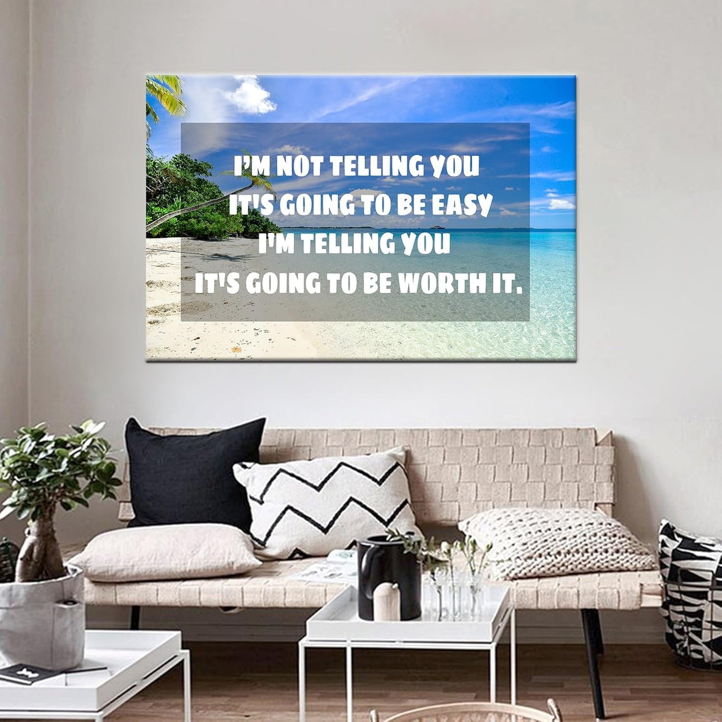 GoForArt Dream Big Motivational Canvas Wall Art, Inspirational Famous Quote Bedroom Living Room Decor, Positive Modern Landscape Mountain Office Dorm Room Poster Print (Motivational-10, 24.00" x 36.00")