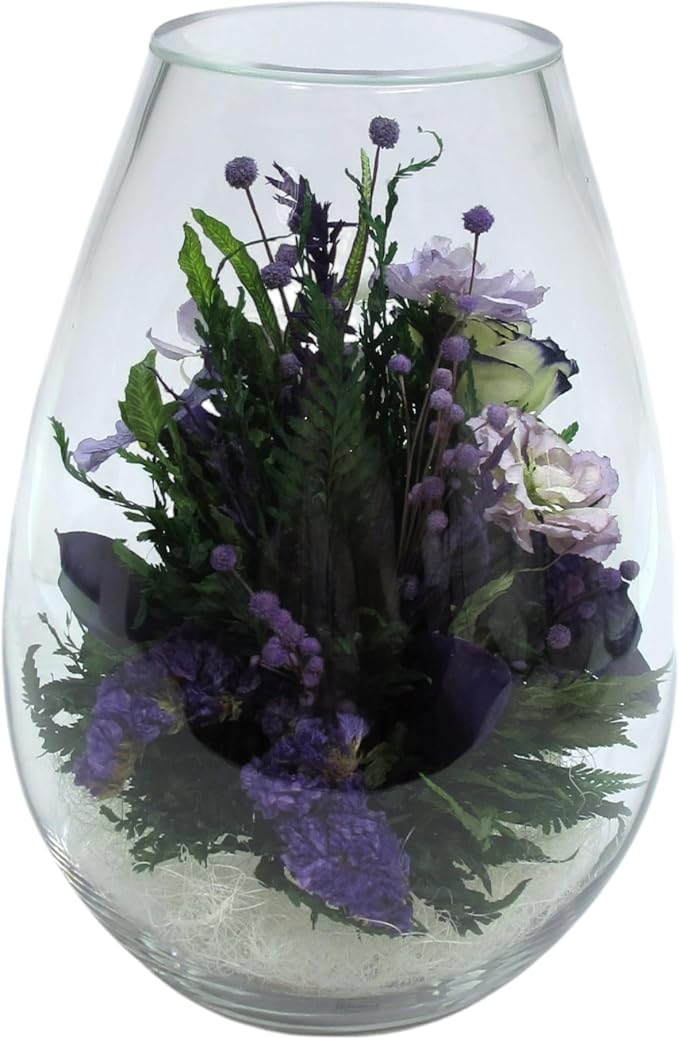 Fiora Flower Elegant Orchid Arrangement in Glass Vase | Preserved Real Orchids Lasting 5 Years | Ideal for Home Decor or Romantic Gift