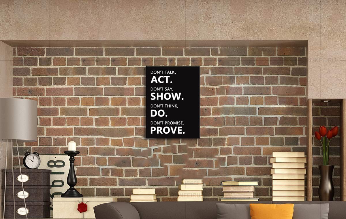 Inspirational Canvas Wall Art Motivational Entrepreneur Quotes Modern Inspirational Poster Print Artwork Painting Inspiring Picture for Home Office Decoration Living Room Wood Framed[18''W X 24''H]