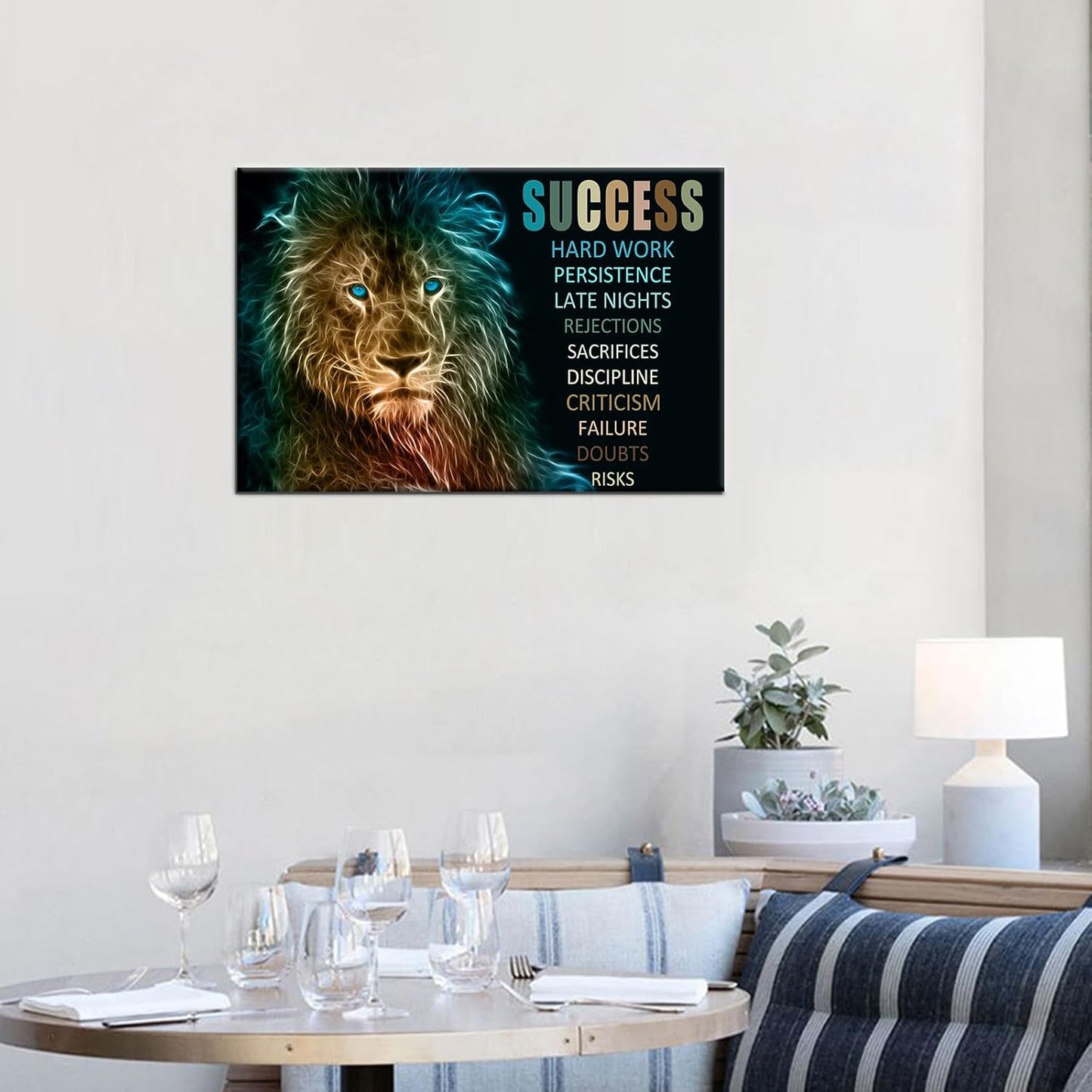 GoForArt Dream Big Motivational Canvas Wall Art, Inspirational Famous Quote Bedroom Living Room Decor, Positive Modern Landscape Mountain Office Dorm Room Poster Print (Inspirational-15, 12.00" x 18.00")