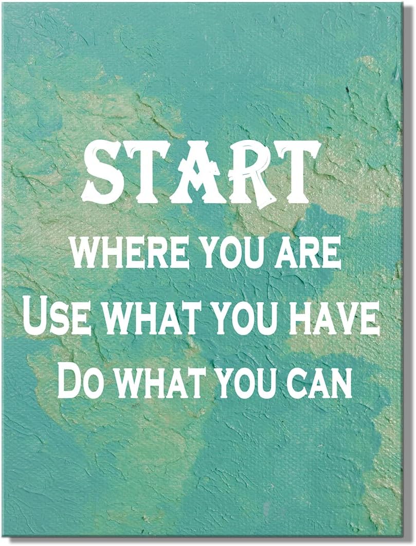 GoForArt Motivational Canvas Wall Art, Famous Quote Inspirational Prints Wall Decor, Do What You Can Poster for Office Living Room, Pink Positive Bedroom Dining Room Artwork Home Decoration