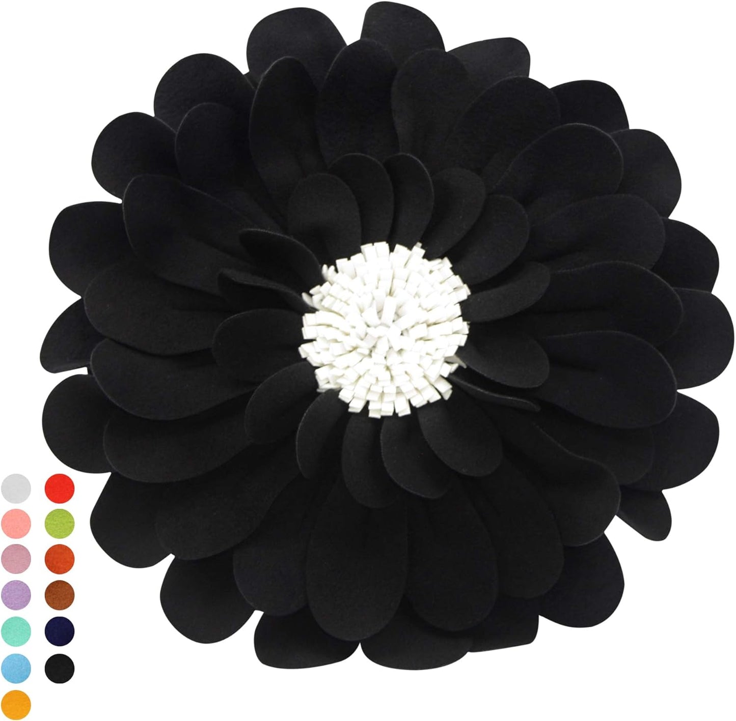 Decorative Flower Pillows – 3D Happy Daisy Flower Throw Pillow - Flower Shape Design Patented-Flower Shaped Pillow For Home Décor – Round Throw Pillows Soft & Cozy - Couch & Bed Flower Shape Pillow