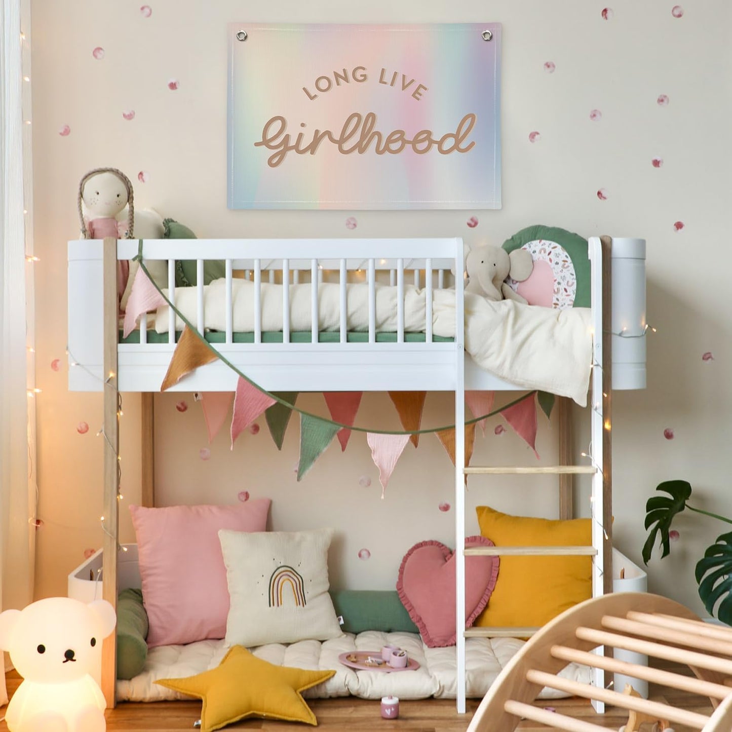 Mermaid Girls Room Decor,Long Live Girlhood Birthday Decorations Wall Decor Banner, Baby Girls Nursery,Mermaid Lovers for Teen Girl Bedroom,30x20,girlroom