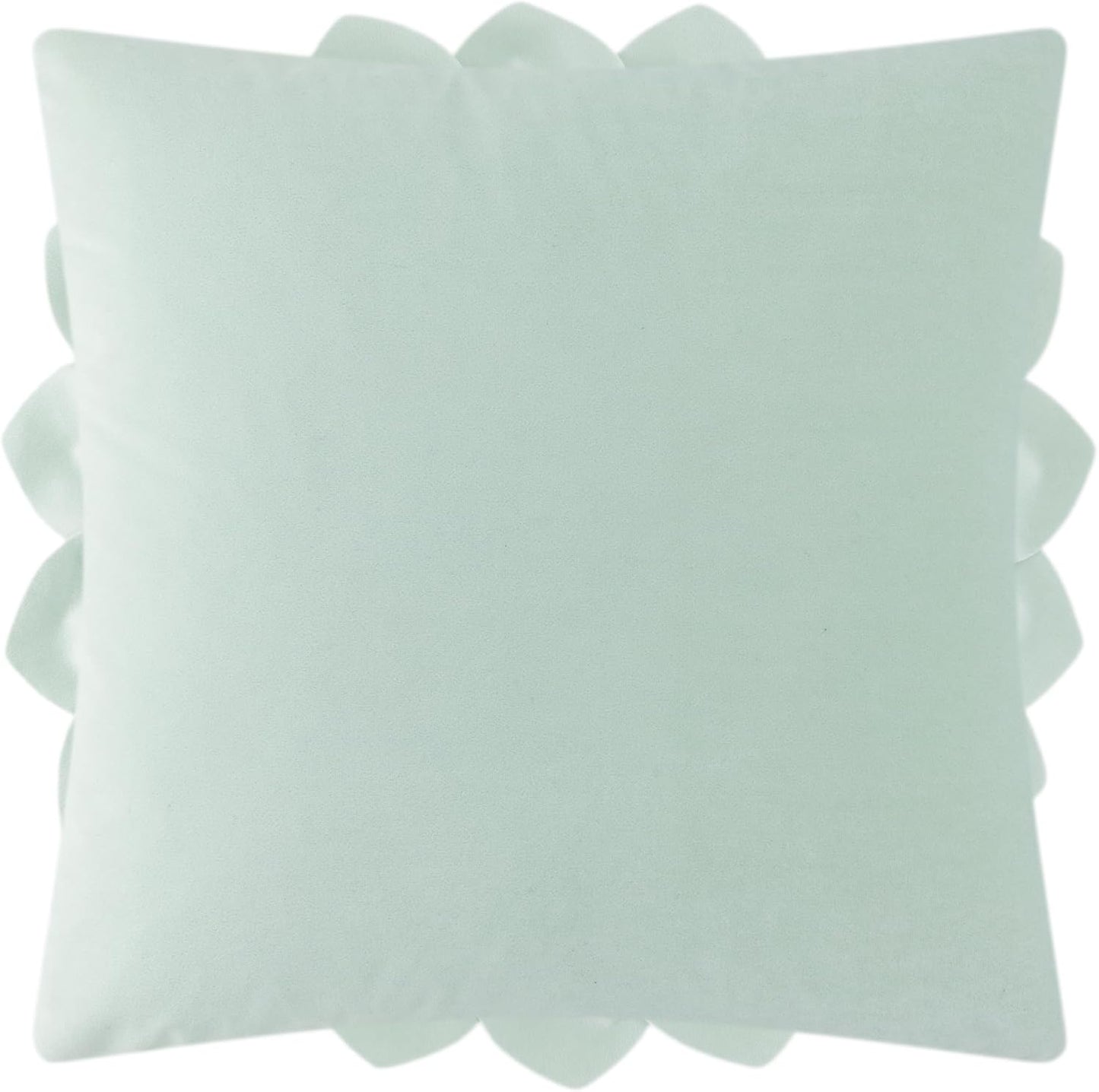 Decorative 3D Flower Throw Pillow Covers Handmade Pillowcases for Sofa Bed Home Room Decor 18 x 18 Inch Apple Green