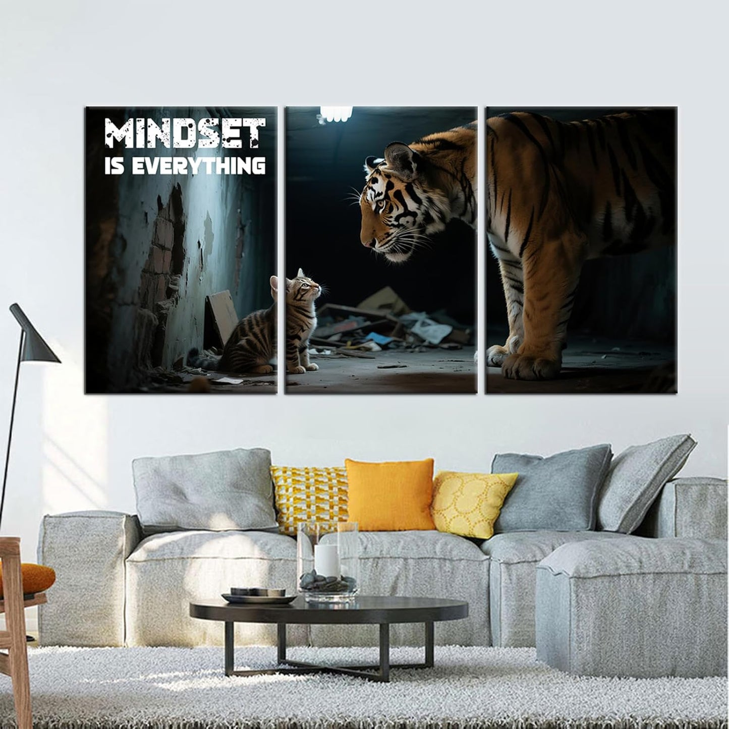 Inspirational Wall Art Positive Entrepreneur Print Poster Quotes Motivational Picture Painting Modern Wooden Framed for living room Office Gym Artwork Stretched and Framed [72''Wx36''H]