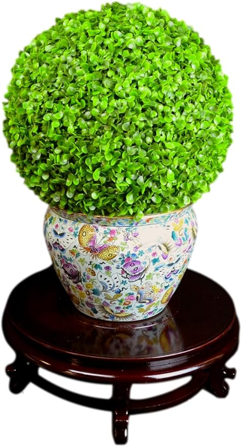 Wooden Fishbowl Display Vase Pot Planter Stand Plant Pot Display Stand (16")