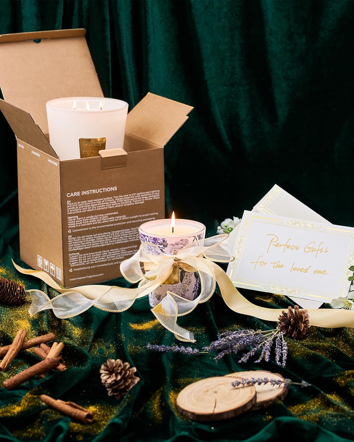 M&SENSE Eucalyptus Cedarwood Scented Natural Soy Wax Candle, 14.1oz 60 Hours Long Lasting Slow Burning, Aromatherapy Candle for Stress Relief Home Decor