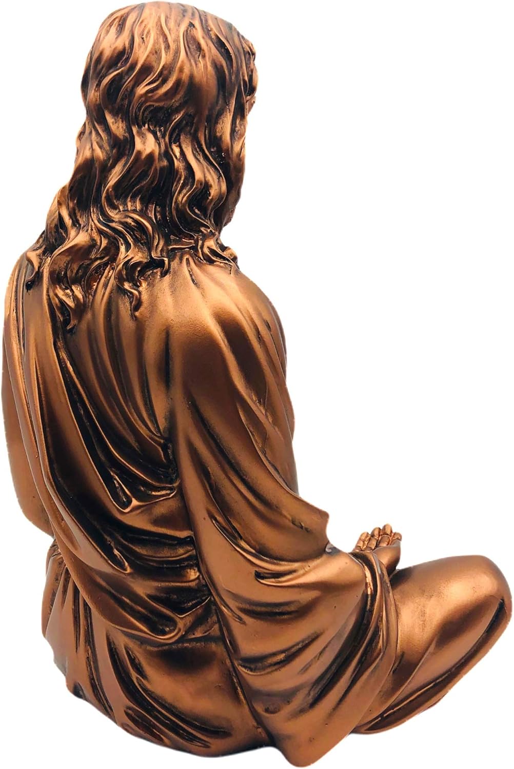 Jesus Statue 12" Bronze - Meditation Statue Decor - Jesus Figurine for Any Room - Great Gift for Christians or Spiritual Friends.