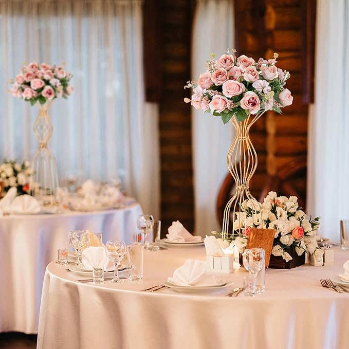 Wedding Centerpieces Display Stand - 2 Pcs 23.6in/60cm Tall Flower Holder Artificial Arrangement Flower Stand Vases,Wedding,Anniversary,Events,Home Decor