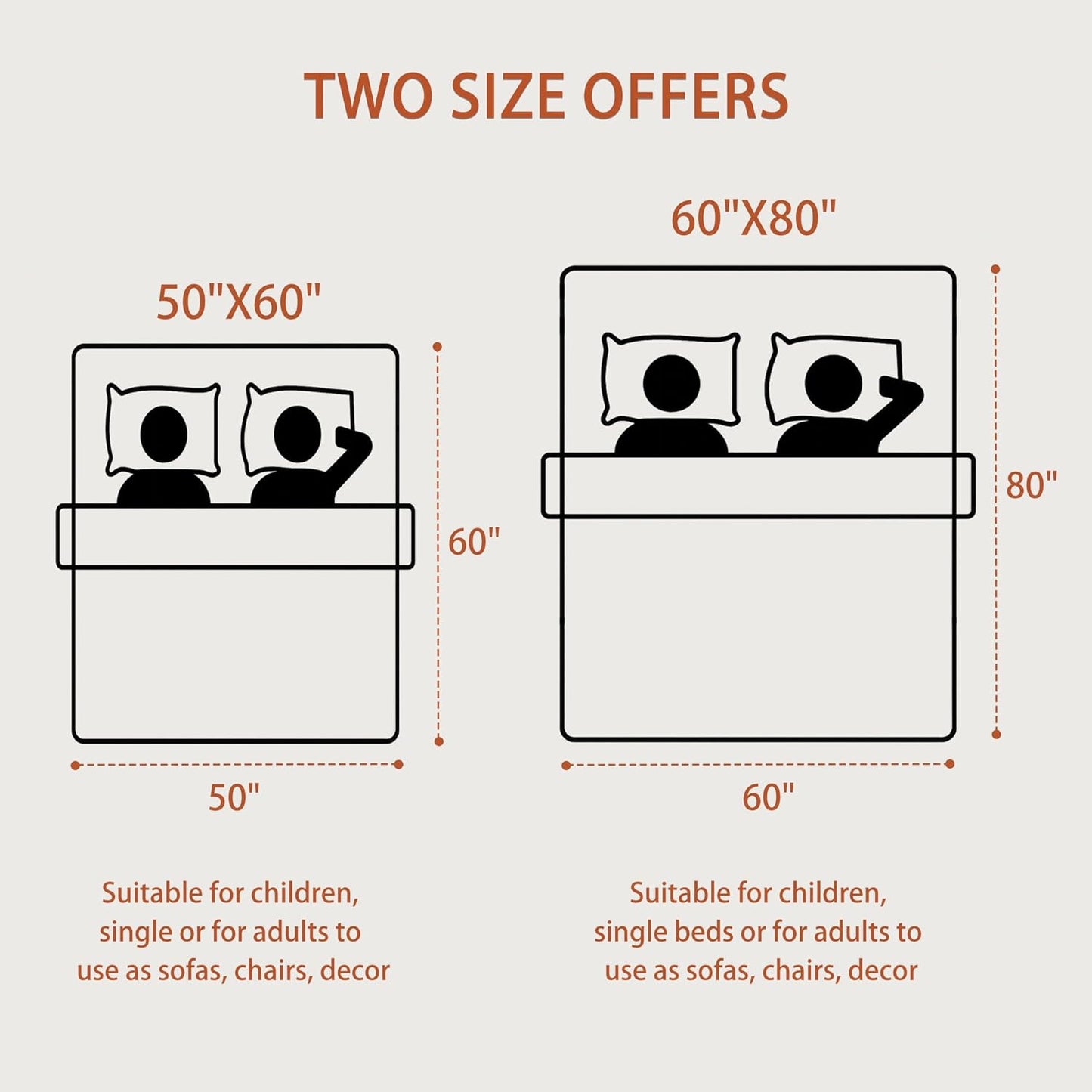 Blagic Knitted Throw Blanket for Couch and Bed, Soft & Cozy Knit Blanket with Tassel, Burnt Orange Lightweight Decorative Blankets & Throws, Farmhouse Warm Woven Blanket for All Seasons,50" W x 60" L