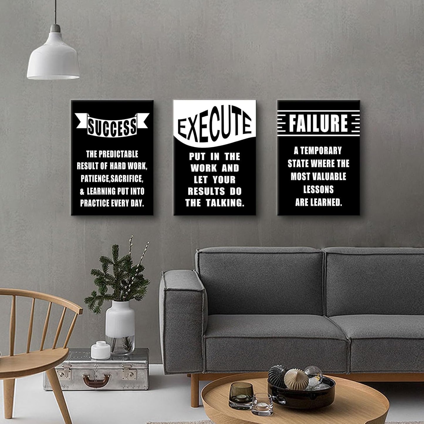 Inspirational Wall Art Successful Entrepreneur Quotes Poster Printing 3 Pieces Always Remind Yourself Posters Print for Living Room Teens Room Gym Workplace Artwork Ready to Hang [60''W x 28''H]