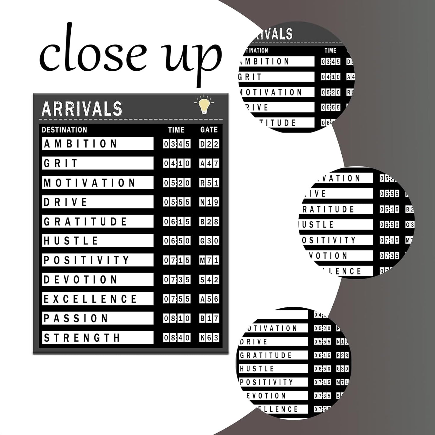 Large Size Inspirational Poster Wall Art Motivational Quotes Print on Canvas Positive Picture Painting Wall Decor Artwork for Modern Home Living Room Office School Stretched and Framed [30''Wx 40''H]