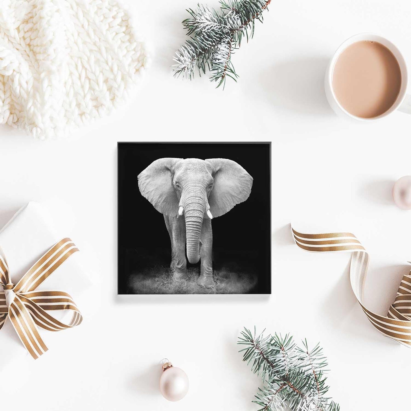 Home Office Desk Decor | Elephant Presents for My Father | Retirement & Thank You Presents | Housewarming Gift | 4 x 4 Inches