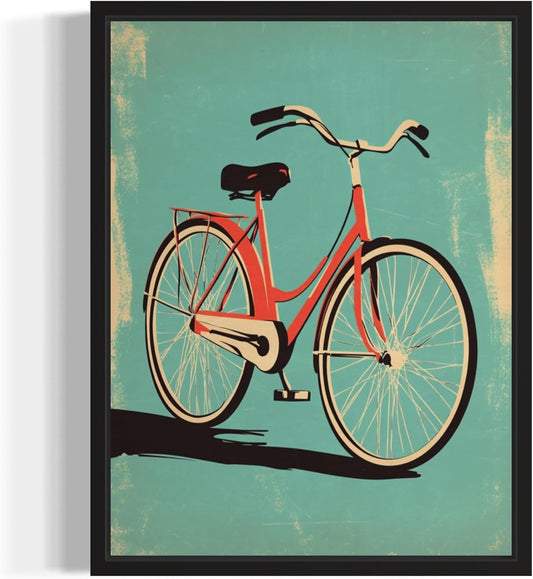 Bicycle Pop Art Poster Print, Vintage Retro Wall Art Decor Paintings Classic Artwork for Bedroom Living Room Decorations. (Bicycle, 24x36 inches (Unframed))