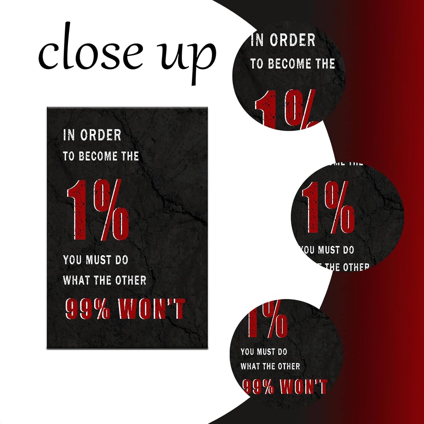 DINGFUN Motivational Signs Canvas Wall Art Home Decor Inspirational Quotes Painting Poster Inspiring Print Artwork for Modern Home Bedroom Office Gym Picture Decoration Ready to Hang [12''W x 18''H]